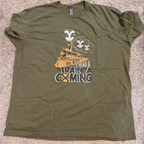 Yellowstone Olive Crew Neck Tee - Picture 1 of 2